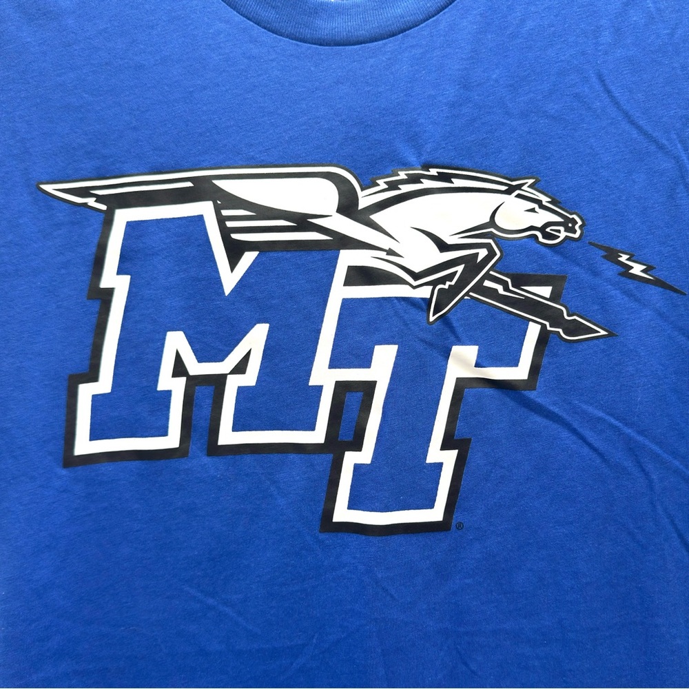 CHAMPION MTSU Middle Tennessee State University Blue Raiders T-Shirt Royal Blue - Picture 3 of 5